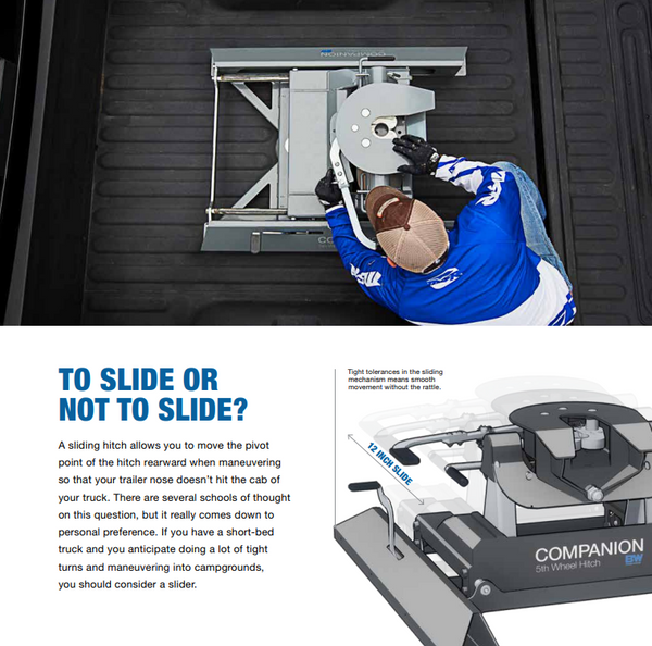 2011-2024 Ford F250 & F350 with OEM Puck System B&W Companion 5th Wheel Hitch Kit For Ford Puck System RVK3300