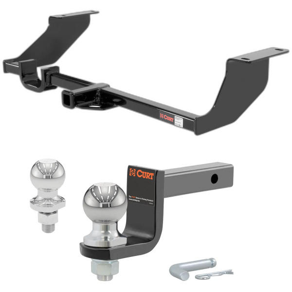 2012-2016 Chevrolet Sonic Hatchback, Excluding RS Class 1 Trailer Hitch, 1-1/4" Receiver + 2" Ball + 1-7/8" Ball Kit - CURT