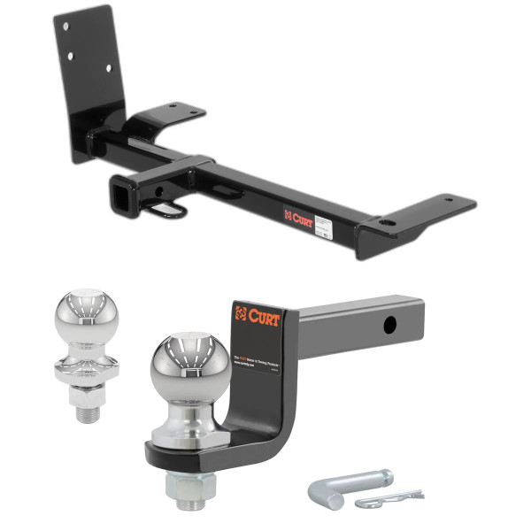 2002-2005 Volkswagen Golf GL Class 1 Trailer Hitch, 1-1/4" Receiver + 2" Ball + 1-7/8" Ball Kit - CURT