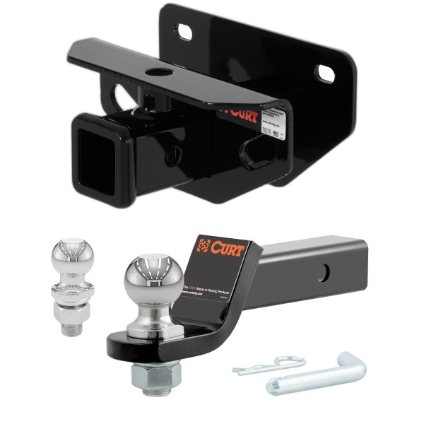 2011-2013 Ram 3500 Excluding factory receiver or cab & chassis CURT Class 3 Trailer Hitch, 2" Receiver + 2" Ball + 1-7/8" Ball Kit - CURT