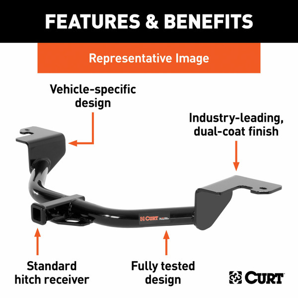 1991-1996 INFINITI G20 Sedan Class 1 Trailer Hitch, 1-1/4" Receiver + 2" Ball + 1-7/8" Ball Kit