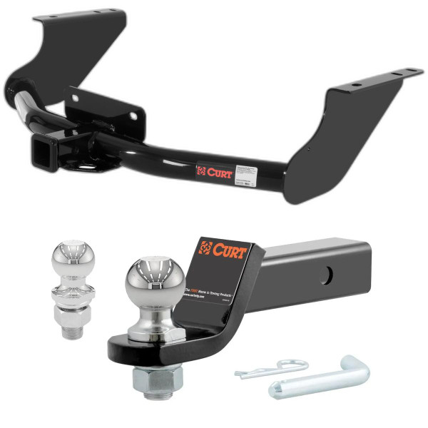 2019-2024 Ram 1500 CURT Classic Excluding factory receiver CURT Class 3 Trailer Hitch, 2" Receiver + 2" Ball + 1-7/8" Ball Kit - CURT