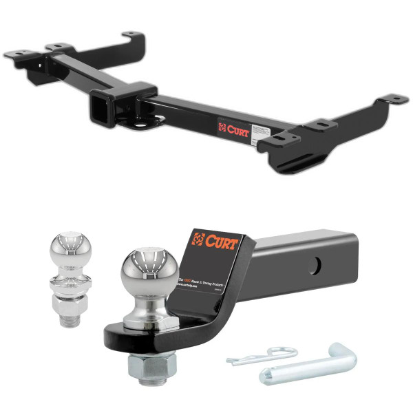 1988-1999 GMC C1500 With Roll Pan Bumper CURT Class 3 Trailer Hitch, 2" Receiver + 2" Ball + 1-7/8" Ball Kit - CURT