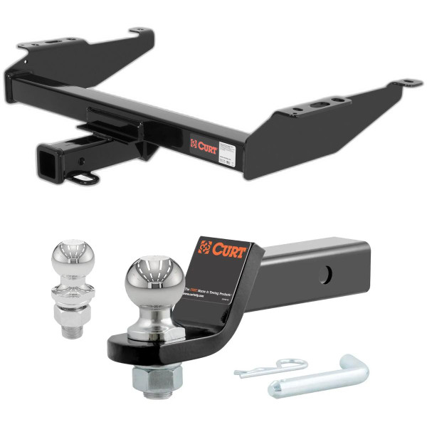 1988-2000 GMC C2500 Dual Exhaust Only CURT Class 3 Hitch, 2" Receiver + 2" Ball + 1-7/8" Ball Kit - CURT