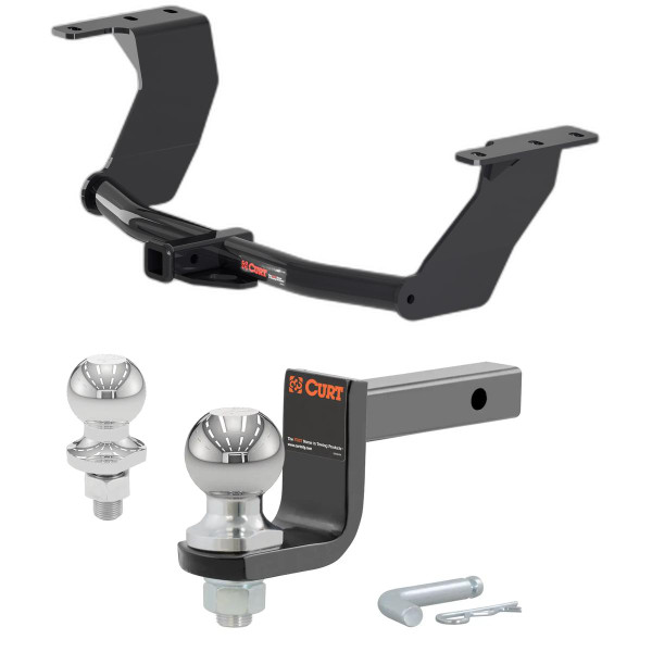 2017-2023 Subaru Impreza Sedan Class 1 Trailer Hitch, 1-1/4" Receiver + 2" Ball + 1-7/8" Ball Kit - CURT