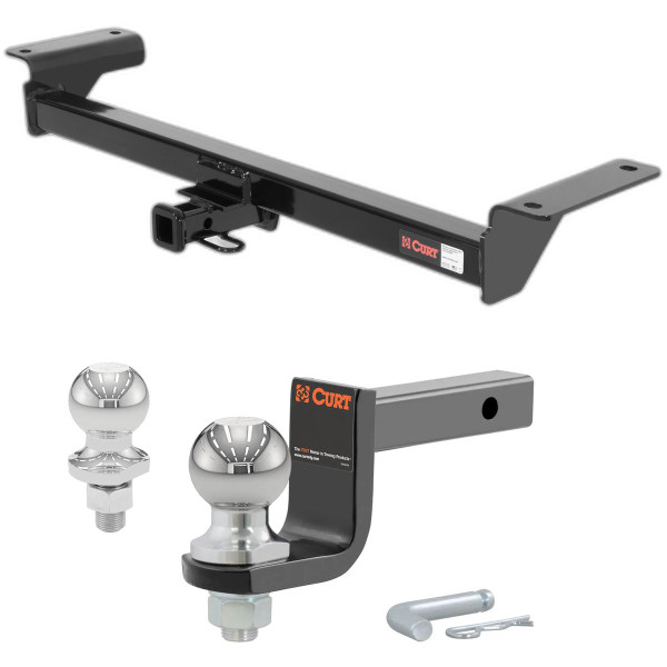 2007-2009 Acura RDX All Class 2 Trailer Hitch, 1-1/4" Receiver + 2" Ball + 1-7/8" Ball Kit - CURT