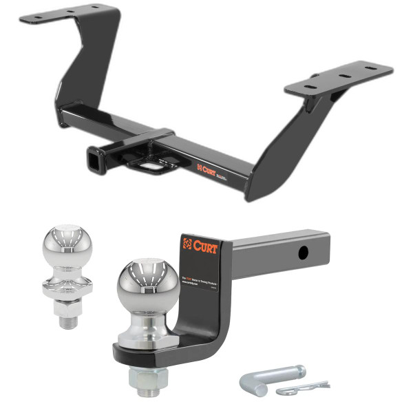 2014-2018 Subaru Forester 2.0XT Touring Class 2 Trailer Hitch, 1-1/4" Receiver + 2" Ball + 1-7/8" Ball Kit - CURT