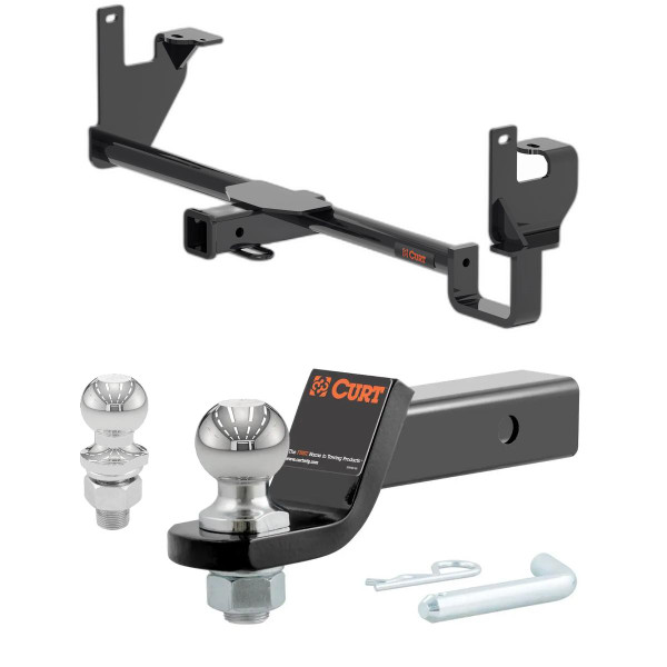 2025 Lexus UX300h All CURT Class 3 Trailer Hitch, 2" Receiver + 2" Ball + 1-7/8" Ball Kit - CURT