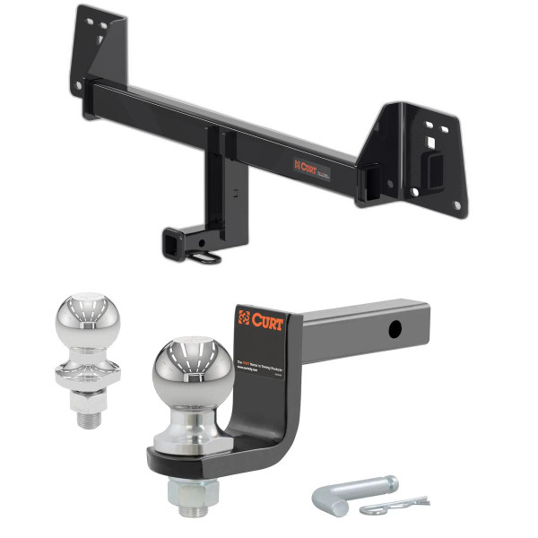 2018-2022 Toyota C-HR All Class 1 Trailer Hitch, 1-1/4" Receiver + 2" Ball + 1-7/8" Ball Kit - CURT