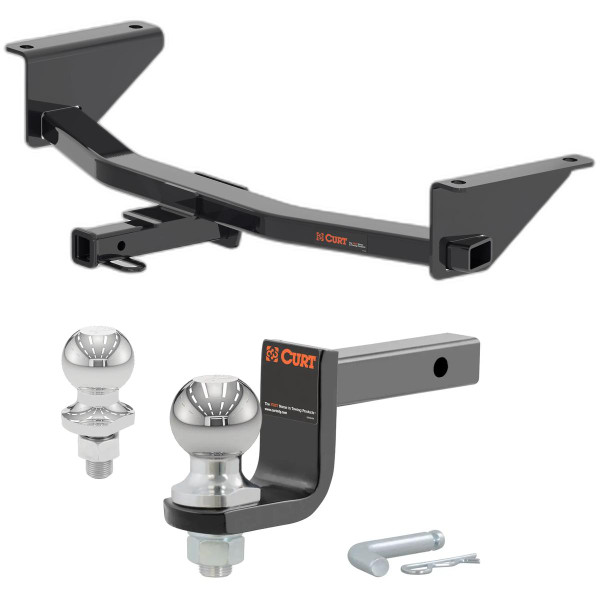 2019-2021 Mazda 3 Sedan Class 1 Trailer Hitch, 1-1/4" Receiver + 2" Ball + 1-7/8" Ball Kit - CURT
