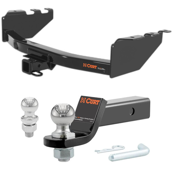 2007-2018 GMC Sierra 1500 Excluding roll pan bumper, Tommy Gate lift or 10 in. drop bumper CURT Class 3 Hitch, 2" Receiver + 2" Ball + 1-7/8" Ball Kit - CURT