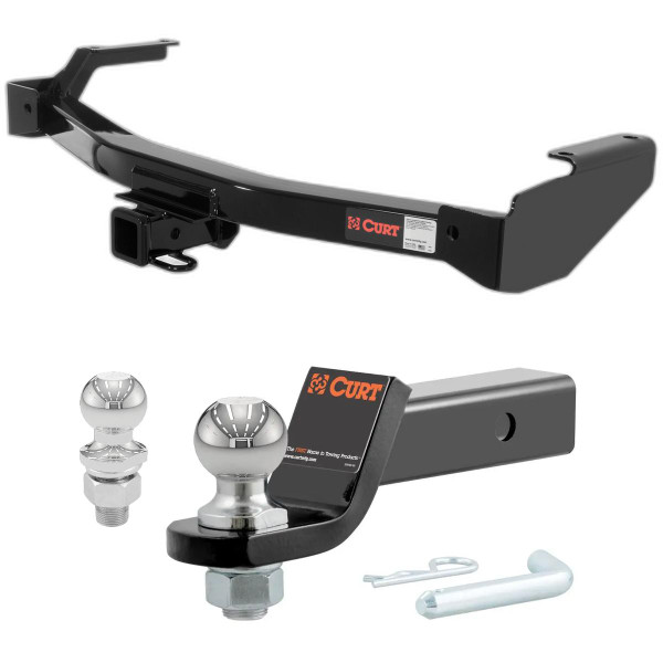 1999-2003 Dodge Ram 1500 Van With Factory Step Bumper CURT Class 3 Trailer Hitch, 2" Receiver + 2" Ball + 1-7/8" Ball Kit - CURT