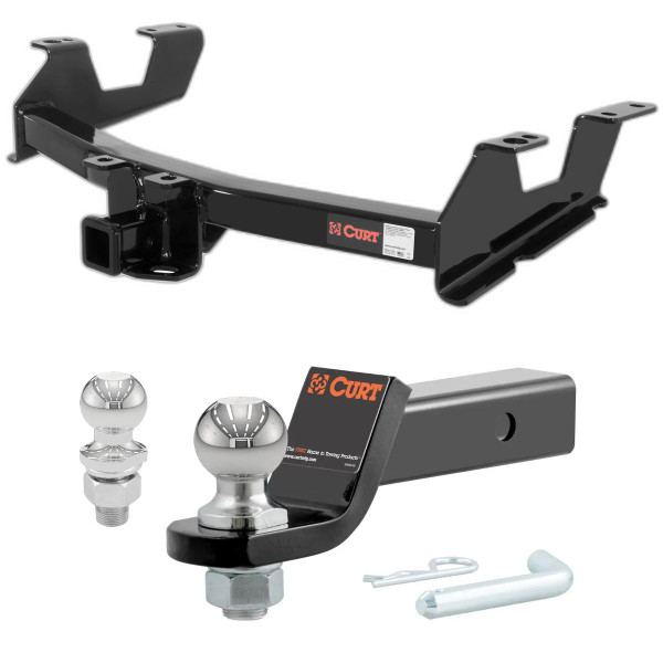 2011-2014 Chevrolet Silverado 3500 HD 6' bed, excluding factory receiver, Tommy Gate lift or cab & chassis CURT Class 4 Hitch, 2" Receiver + 2" Ball + 1-7/8" Ball Kit - CURT
