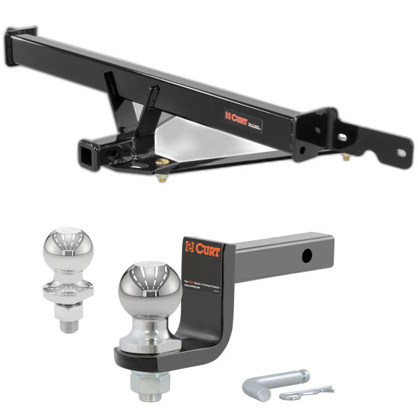 2015 Volkswagen Jetta TDI Class 1 Trailer Hitch, 1-1/4" Receiver + 2" Ball + 1-7/8" Ball Kit - CURT