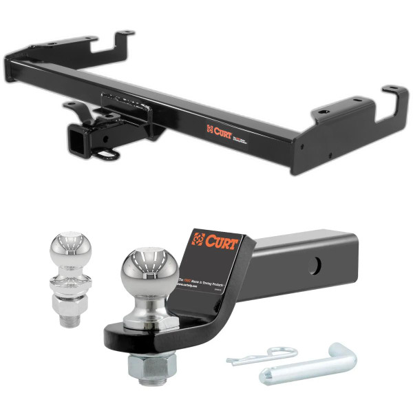 2001-2006 GMC Sierra 2500 HD 8' bed, excluding factory receiver, Tommy Gate lift or cab & chassis CURT Class 4 Hitch, 2" Receiver + 2" Ball + 1-7/8" Ball Kit - CURT