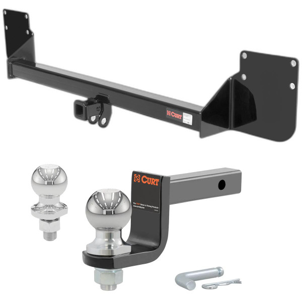 2007-2011 Mini Cooper Hard Top, Except S Model Class 1 Trailer Hitch, 1-1/4" Receiver + 2" Ball + 1-7/8" Ball Kit - CURT