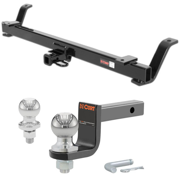 1994-2004 Ford Mustang All, Except GT Class 1 Trailer Hitch, 1-1/4" Receiver + 2" Ball + 1-7/8" Ball Kit - CURT