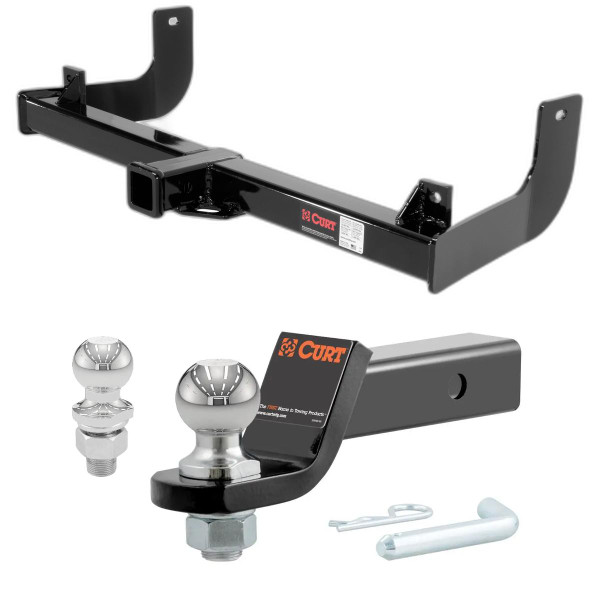 2009-2014 Ford F-150 Excluding factory receiver CURT Class 4 Trailer Hitch, 2" Receiver + 2" Ball + 1-7/8" Ball Kit - CURT