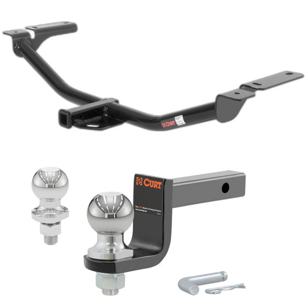 2007-2008 Ford Edge All Class 2 Trailer Hitch, 1-1/4" Receiver + 2" Ball + 1-7/8" Ball Kit - CURT