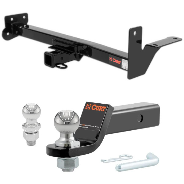 1998-2002 Honda Passport With door mounted spare CURT Class 3 Trailer Hitch, 2" Receiver + 2" Ball + 1-7/8" Ball Kit - CURT
