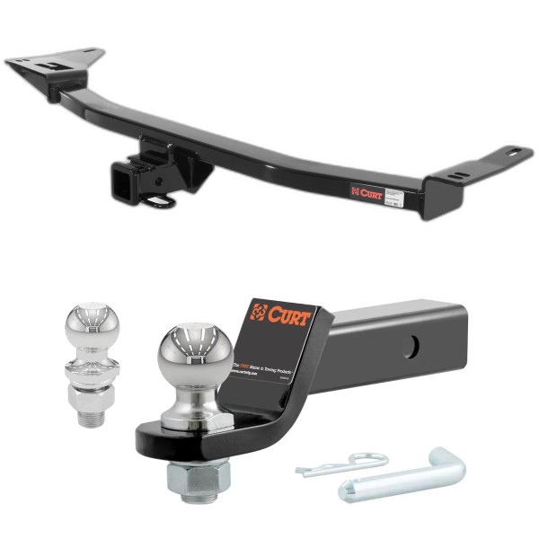 2008-2009 Ford Taurus All CURT Class 3 Trailer Hitch, 2" Receiver + 2" Ball + 1-7/8" Ball Kit - CURT