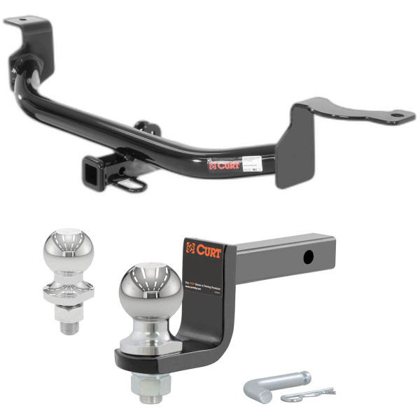 2011-2016 Honda CR-Z All Class 1 Trailer Hitch, 1-1/4" Receiver + 2" Ball + 1-7/8" Ball Kit - CURT