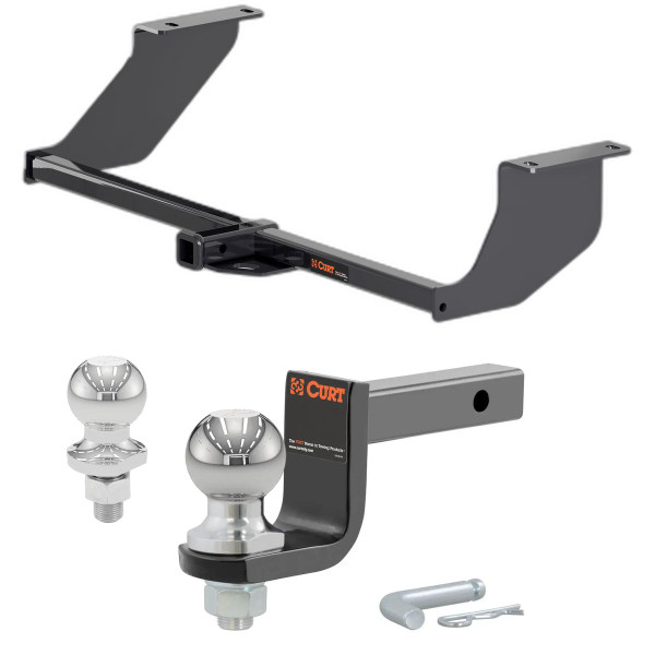 2017-2020 Chevrolet Sonic Hatchback Class 1 Trailer Hitch, 1-1/4" Receiver + 2" Ball + 1-7/8" Ball Kit - CURT