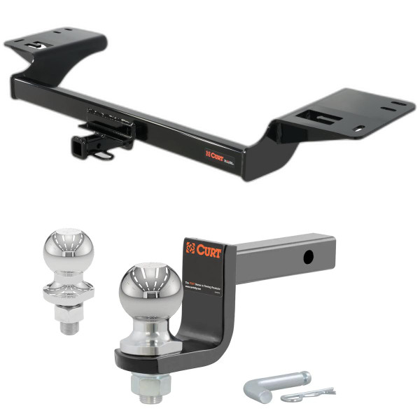 2009-2016 Lincoln MKS All Class 2 Trailer Hitch, 1-1/4" Receiver + 2" Ball + 1-7/8" Ball Kit - CURT