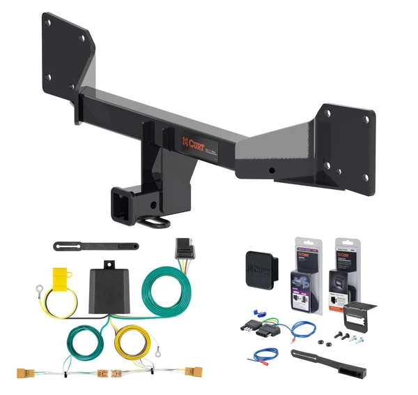 2013 - 2017 Audi Q5 Curt 2" Class 3 Trailer Tow Hitch + 5-Flat Wiring Kit Tow Boat/Utility Trailer with Surge Brakes 13499 - CURT