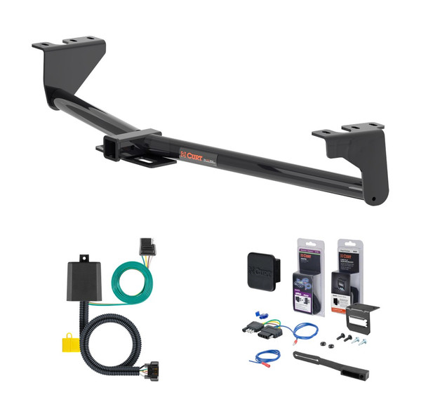2022 - 2024 Kia Carnival Curt 2" Class 3 Trailer Tow Hitch + 5-Flat Wiring Kit Tow Boat/Utility Trailer with Surge Brakes 13478 - CURT