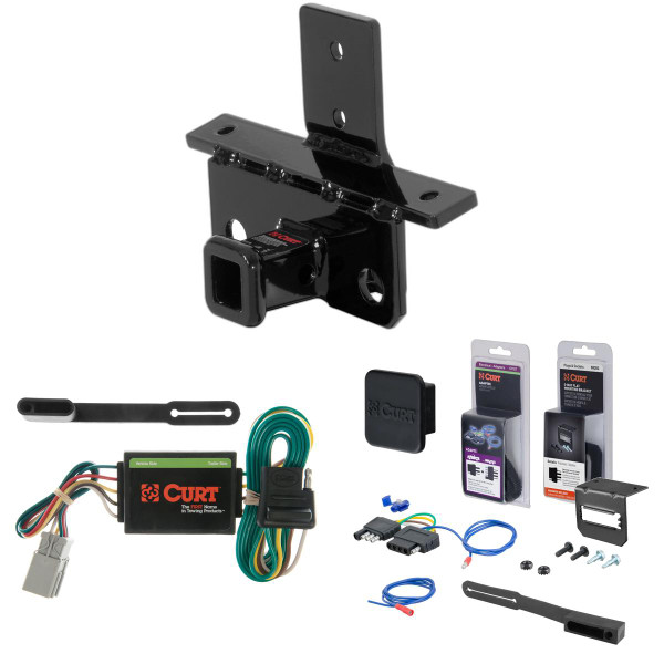 01 - 03 Acura MDX  Curt 1-1/4" Class 1 Trailer Tow Hitch + 5-Flat Wiring Kit Tow Boat/Utility Trailer with Surge Brakes 11773 - CURT