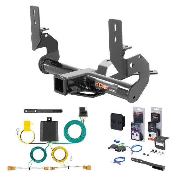 2013 - 2017 Audi Q5 Excluding hybrid Curt 2" Class 3 Trailer Tow Hitch + 5-Flat Wiring Kit Tow Boat/Utility Trailer with Surge Brakes 13136 - CURT