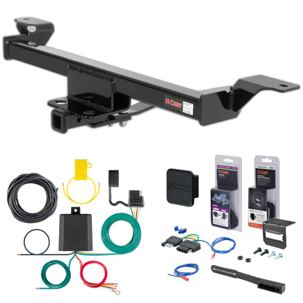 02 - 06 Nissan Altima Sedan Curt 1-1/4" Class 1 Trailer Tow Hitch + 5-Flat Wiring Kit Tow Boat/Utility Trailer with Surge Brakes 11264 - CURT