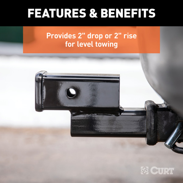 CURT Receiver Hitch Adapter (2" Shank, 2" Drop, 7,500 lbss.) Trailer Hitch Adapter