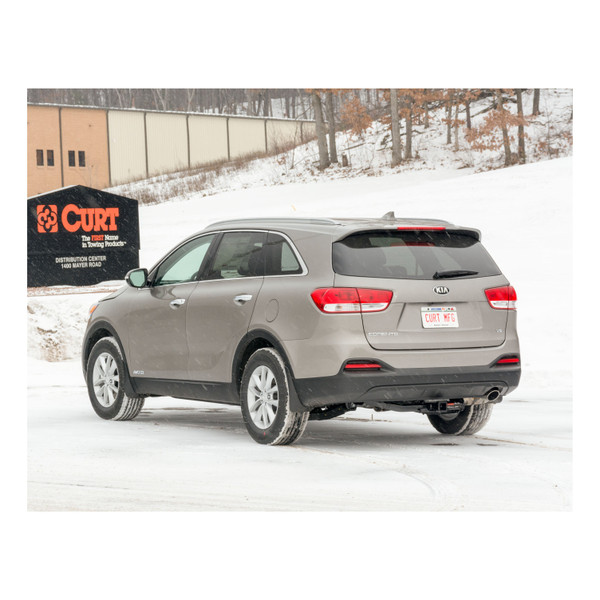 2016 - 2020 Kia Sorento SX Limited 2.0L and EX 2.0L models only Curt 2" Class 3 Trailer Tow Hitch + 5-Flat Wiring Kit Tow Boat/Utility Trailer with Surge Brakes 13195