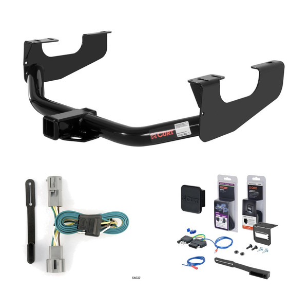 2005 - 2007 Ford F-250 Super Duty Curt 2" Class 3 Trailer Tow Hitch + 5-Flat Wiring Kit Tow Boat/Utility Trailer with Surge Brakes 13359 - CURT