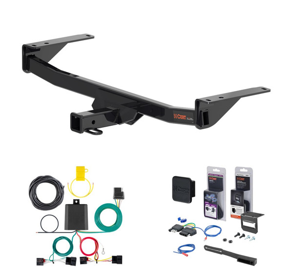 2020 - 2026 Volkswagen Atlas Cross Sport Curt 2" Class 3 Trailer Tow Hitch + 5-Flat Wiring Kit Tow Boat/Utility Trailer with Surge Brakes 13458 - CURT
