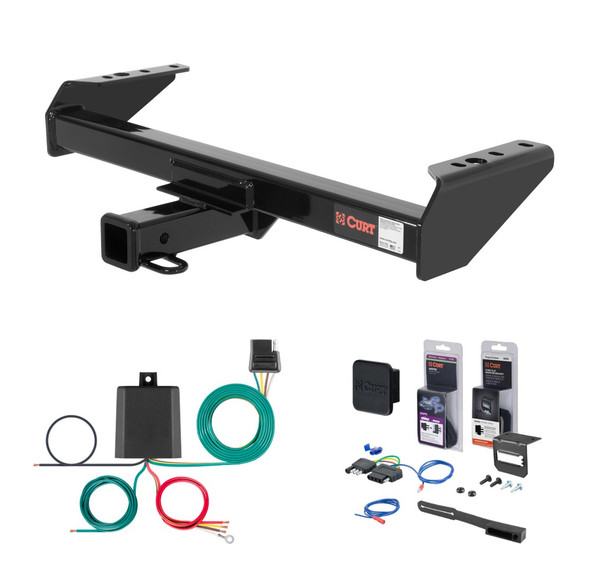 2001 - 2006 GMC Sierra 3500 Cab & chassis Curt 2" Class 4 Trailer Tow Hitch + 5-Flat Wiring Kit Tow Boat/Utility Trailer with Surge Brakes 14082 - CURT
