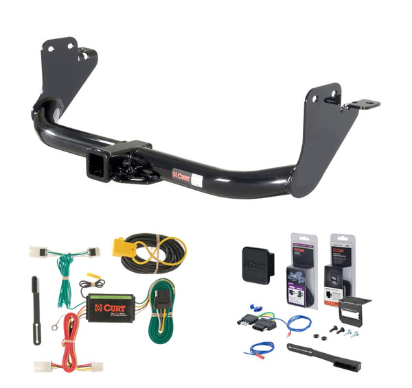 2011 - 2019 Mitsubishi RVR Curt 2" Class 3 Trailer Tow Hitch + 5-Flat Wiring Kit Tow Boat/Utility Trailer with Surge Brakes 13079 - CURT