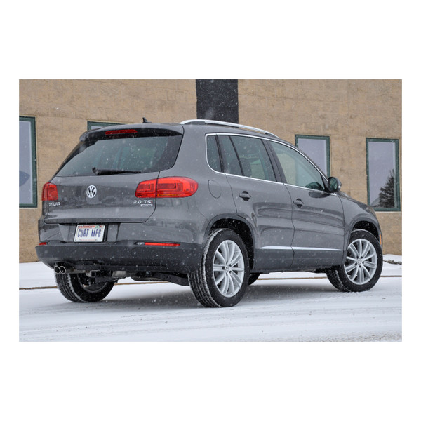 2009 - 2011 Volkswagen Tiguan Curt 1-1/4" Class 2 Trailer Tow Hitch + 5-Flat Wiring Kit Tow Boat/Utility Trailer with Surge Brakes 12097