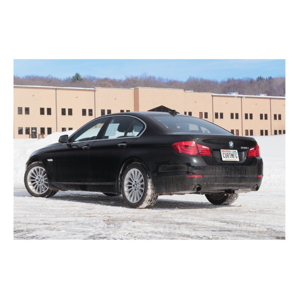 2011 - 2016 BMW 535i Sedan, excluding GT Curt 1-1/4" Class 1 Trailer Tow Hitch + 5-Flat Wiring Kit Tow Boat/Utility Trailer with Surge Brakes 11381