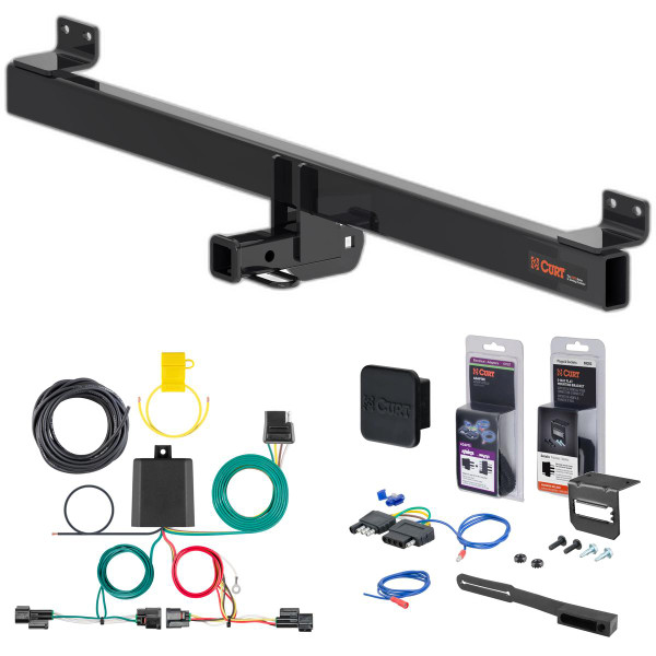 23 - 25 Honda HR-V Curt 1-1/4" Class 1 Trailer Tow Hitch + 5-Flat Wiring Kit Tow Boat/Utility Trailer with Surge Brakes 11640 - CURT