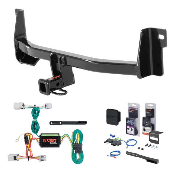 2014 - 2019 Nissan Versa Note Curt 1-1/4" Class 1 Trailer Tow Hitch + 5-Flat Wiring Kit Tow Boat/Utility Trailer with Surge Brakes 11378 - CURT