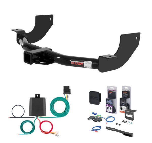 2006 - 2013 Land Rover Range Rover Sport HSE Curt 2" Class 3 Trailer Tow Hitch + 5-Flat Wiring Kit Tow Boat/Utility Trailer with Surge Brakes 13456 - CURT
