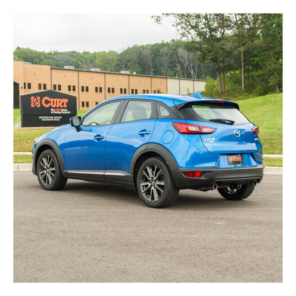2016 - 2021 Mazda CX-3 Curt 1-1/4" Class 1 Trailer Tow Hitch + 5-Flat Wiring Kit Tow Boat/Utility Trailer with Surge Brakes 11418