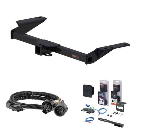 2019 - 2026 Chevrolet Blazer AWD models only (Excluding Premier) Curt 2" Class 3 Trailer Tow Hitch + 5-Flat Wiring Kit Tow Boat/Utility Trailer with Surge Brakes 13418 - CURT