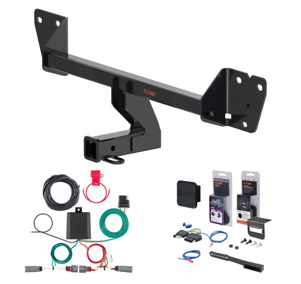 2020 - 2026 Buick Encore GX Excluding hands free liftgate & Without LED taillights Curt 2" Class 3 Trailer Tow Hitch + 5-Flat Wiring Kit Tow Boat/Utility Trailer with Surge Brakes 13584-2 - CURT