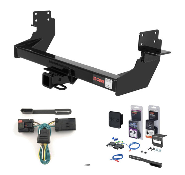 2008 - 2009 Dodge Sprinter 2500 Cab & chassis, 170" WB Curt 2" Class 3 Trailer Tow Hitch + 5-Flat Wiring Kit Tow Boat/Utility Trailer with Surge Brakes 13275 - CURT
