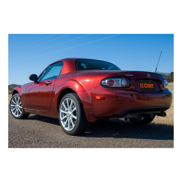 2006 - 2015 Mazda MX-5 Miata Excluding appearance package Curt 1-1/4" Class 1 Trailer Tow Hitch + 5-Flat Wiring Kit Tow Boat/Utility Trailer with Surge Brakes 11028