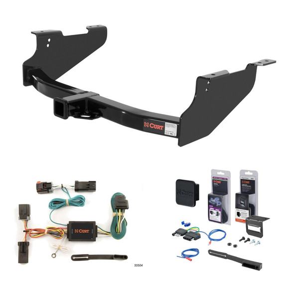 2003 - 2008 Dodge Ram 1500 Will not fit with factory receiver (built in or after 11/02) Curt 2" Class 4 Trailer Tow Hitch + 5-Flat Wiring Kit Tow Boat/Utility Trailer with Surge Brakes 14361 - CURT